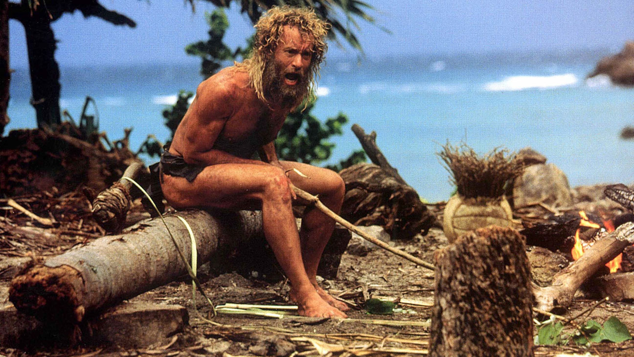 CAST AWAY, US 2000 TOM HANKS CASTAWAY US 2000 TOM HANKS Date 2000, Photo by: Mary Evans/C20TH FOX / DREAMWORKS/Ronald Grant/Everett Collection(10305969)