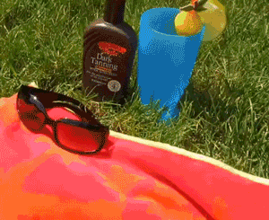 sunbathing
